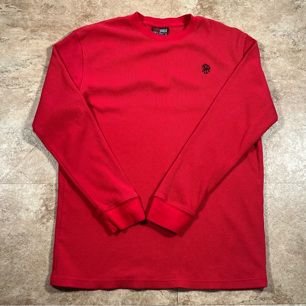 Y2k‎ Southpole Shirt Mens XXL Red Waffle Knit Thermal Authentic Collection